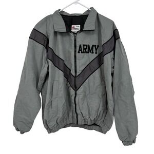 US Army Military Jacket Windbreaker‎ Mens Small Gray Skillcraft Camo
